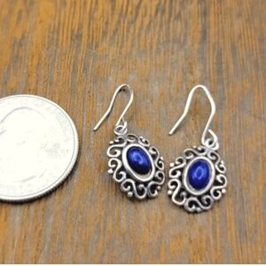 Vintage Sterling Silver Lapis Lazuli Earrings